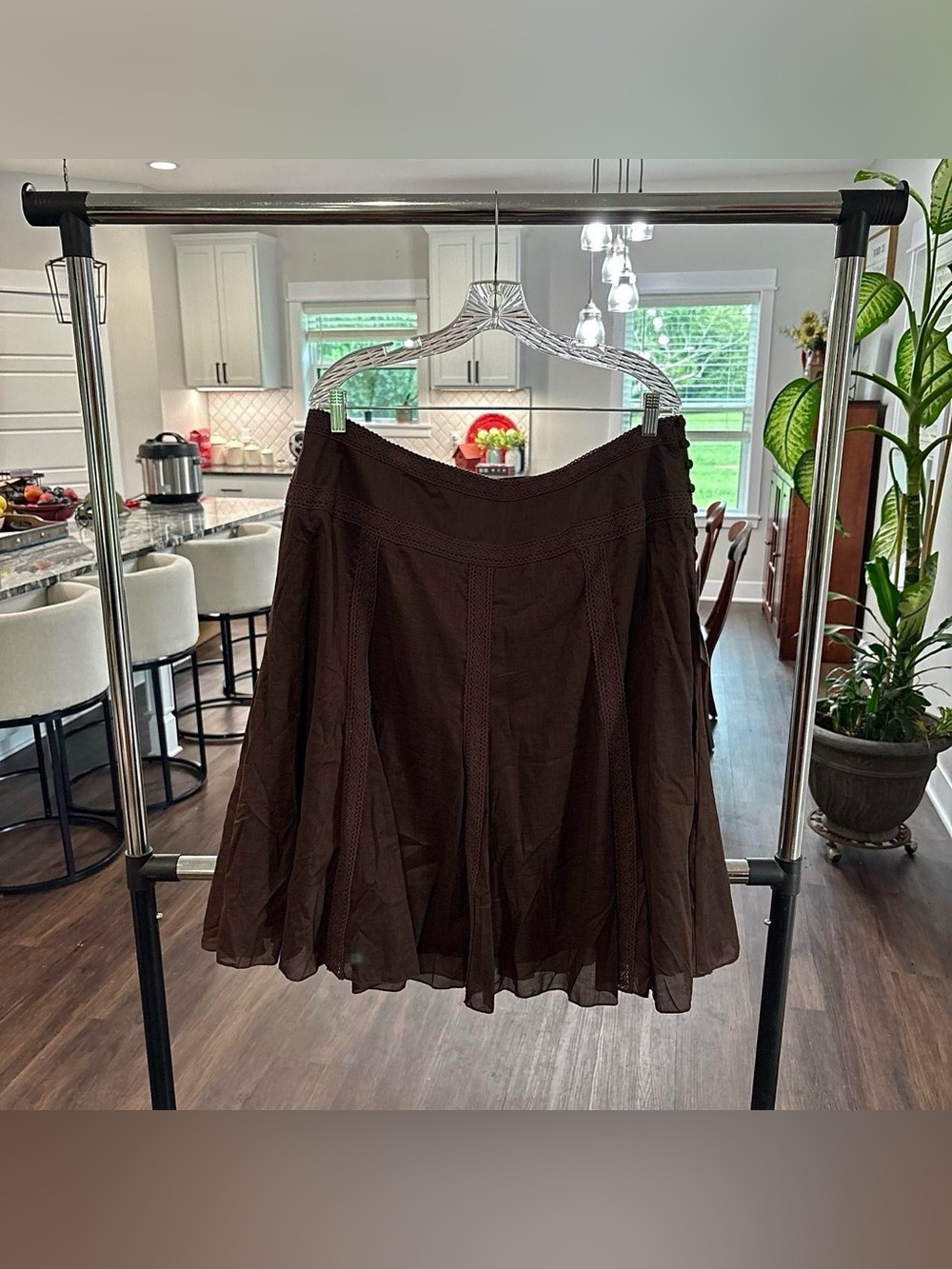 NWT Apostrophe Brown Lace Midi Skirt Size 18W